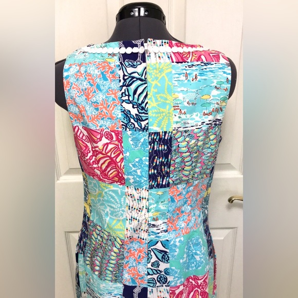 Lilly Pulitzer Worth Shift Dress Multi Sailor Patch - Picture 9 of 16